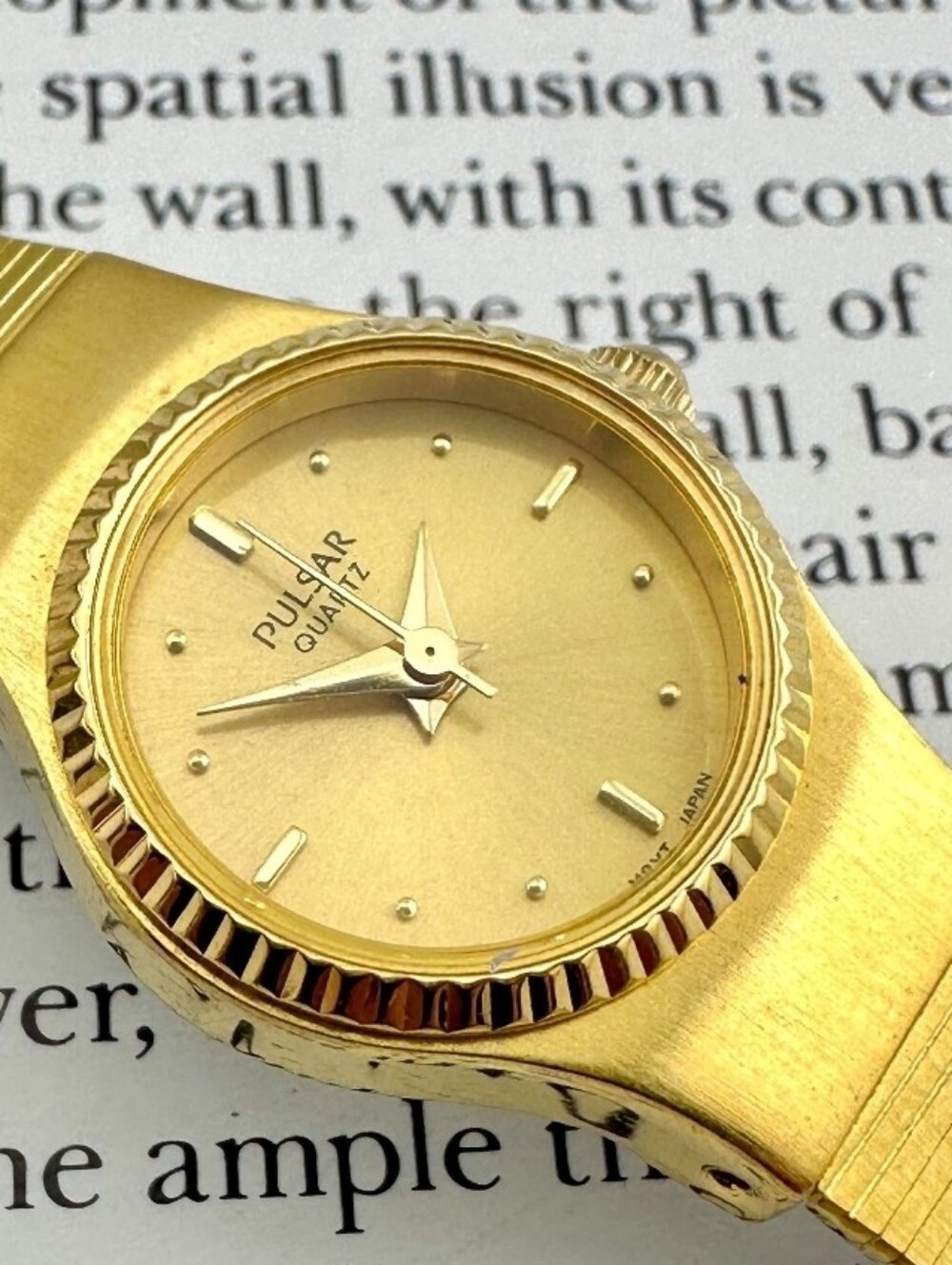 Pulsar Gold-Tone Ladies Quartz Bracelet Watch